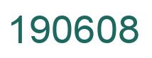 Number 190608 green image
