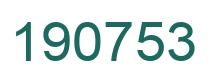 Number 190753 green image