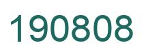 Number 190808 green image