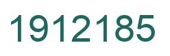Number 1912185 green image