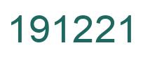 Number 191221 green image