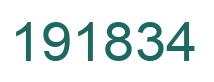 Number 191834 green image