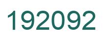 Number 192092 green image