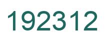 Number 192312 green image