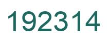 Number 192314 green image