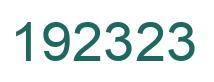 Number 192323 green image