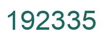 Number 192335 green image