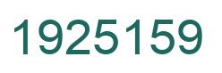 Number 1925159 green image