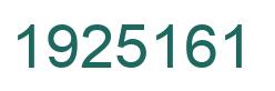 Number 1925161 green image