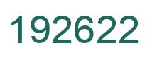 Number 192622 green image