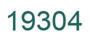 Number 19304 green image