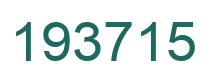 Number 193715 green image