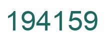 Number 194159 green image