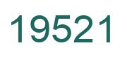 Number 19521 green image