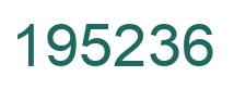 Number 195236 green image