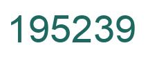 Number 195239 green image
