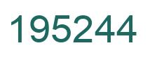 Number 195244 green image