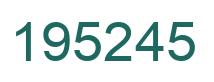 Number 195245 green image