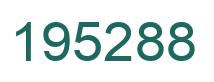 Number 195288 green image
