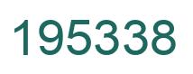 Number 195338 green image
