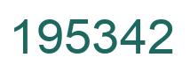 Number 195342 green image