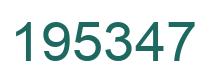 Number 195347 green image