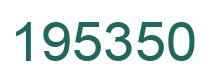 Number 195350 green image
