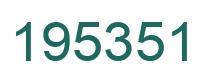Number 195351 green image