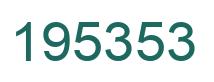 Number 195353 green image