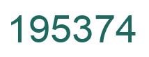 Number 195374 green image