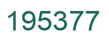 Number 195377 green image