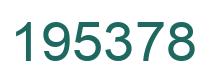 Number 195378 green image