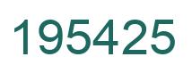 Number 195425 green image