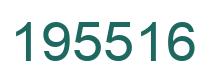 Number 195516 green image