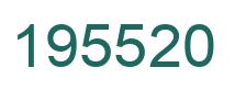 Number 195520 green image