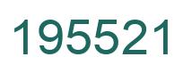 Number 195521 green image
