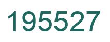 Number 195527 green image