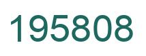 Number 195808 green image
