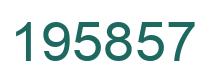 Number 195857 green image