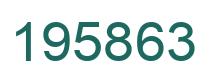 Number 195863 green image