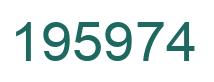 Number 195974 green image