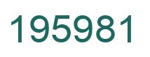 Number 195981 green image