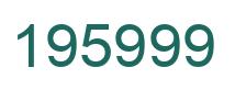 Number 195999 green image