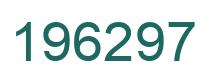 Number 196297 green image