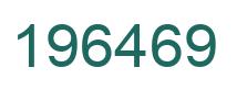 Number 196469 green image