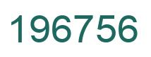 Number 196756 green image