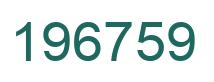 Number 196759 green image