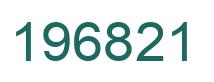 Number 196821 green image
