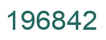 Number 196842 green image