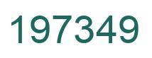 Number 197349 green image